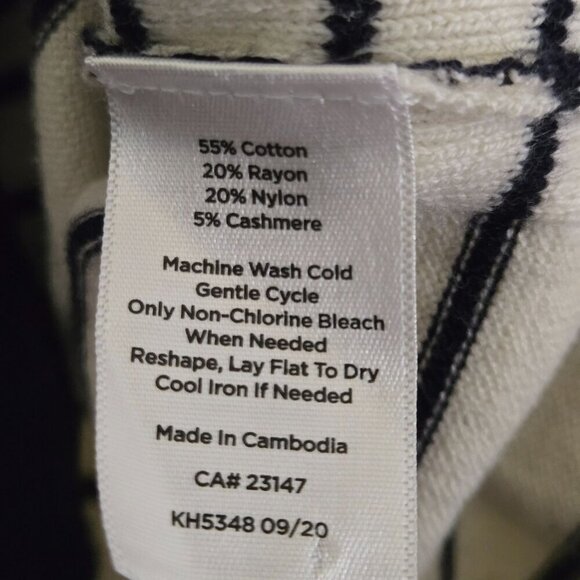 Talbots Super Soft Tipped Cardigan Sweater Nautical Long Line Size XS - Picture 7 of 7